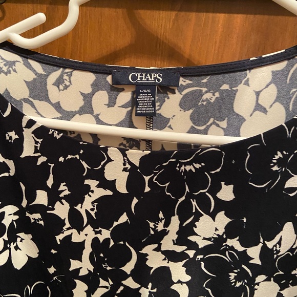 Navy Dress with floral print - Picture 3 of 3